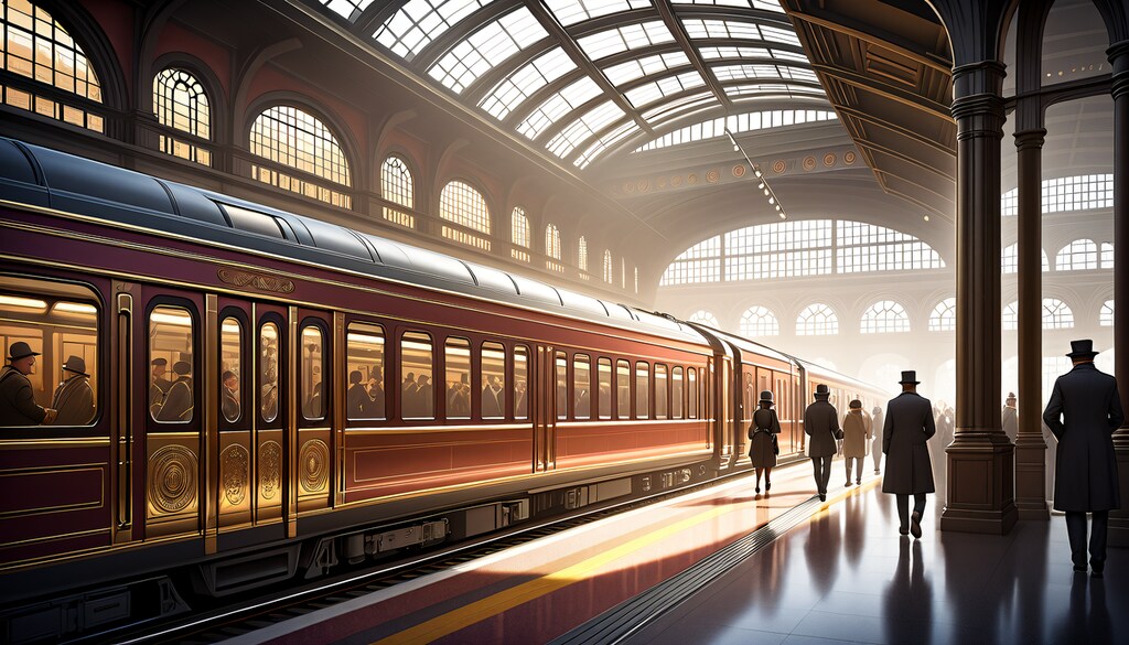 スチームパンクな駅構内