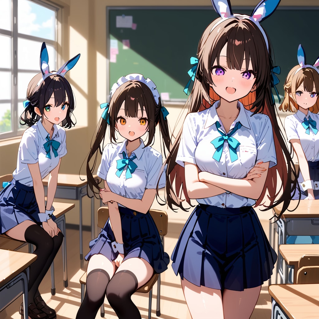 今日はバニー登校の日だよ【全二枚】