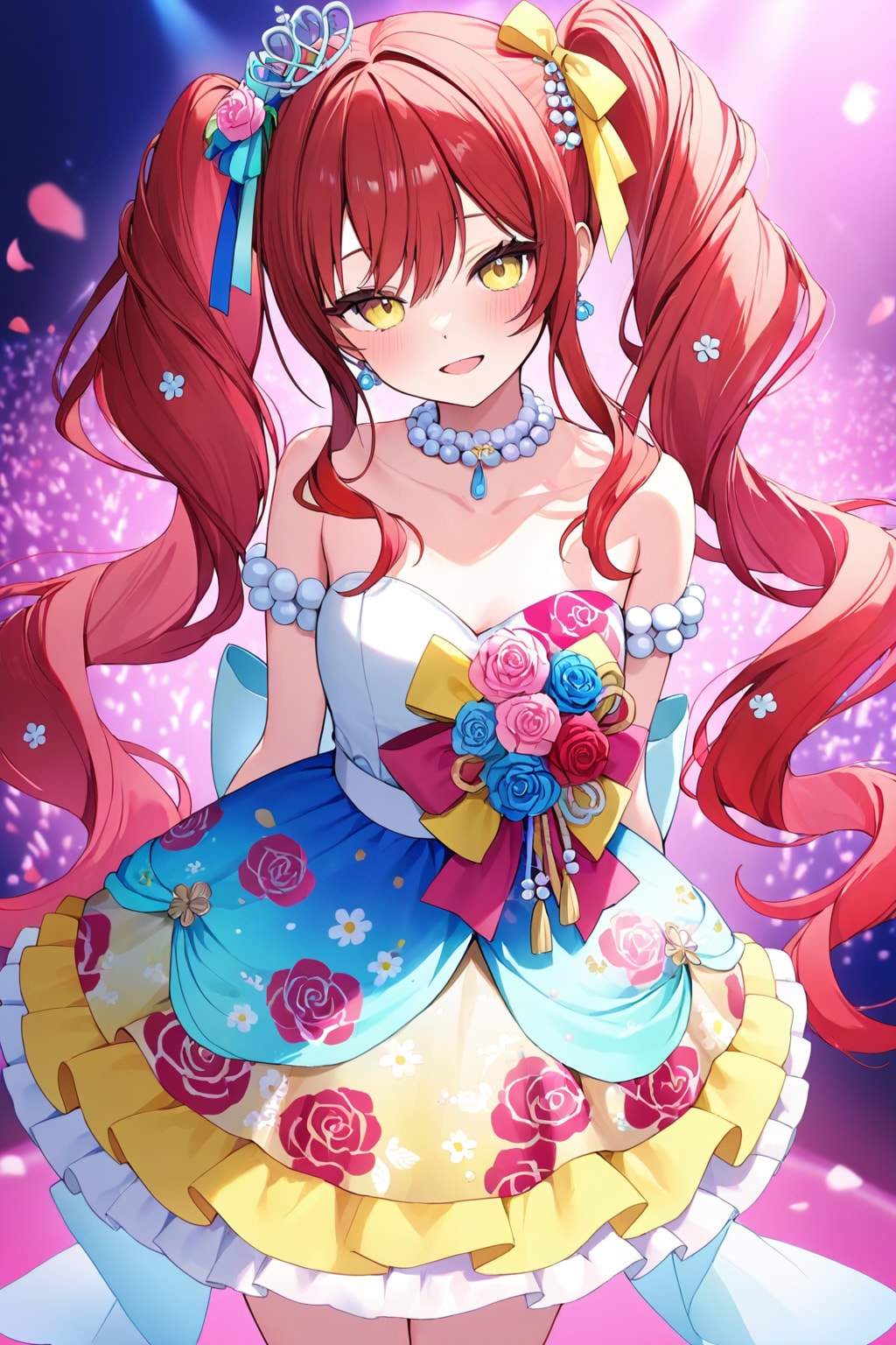 お花のフレアスカートストラップミニドレス（衣装といっしょ）