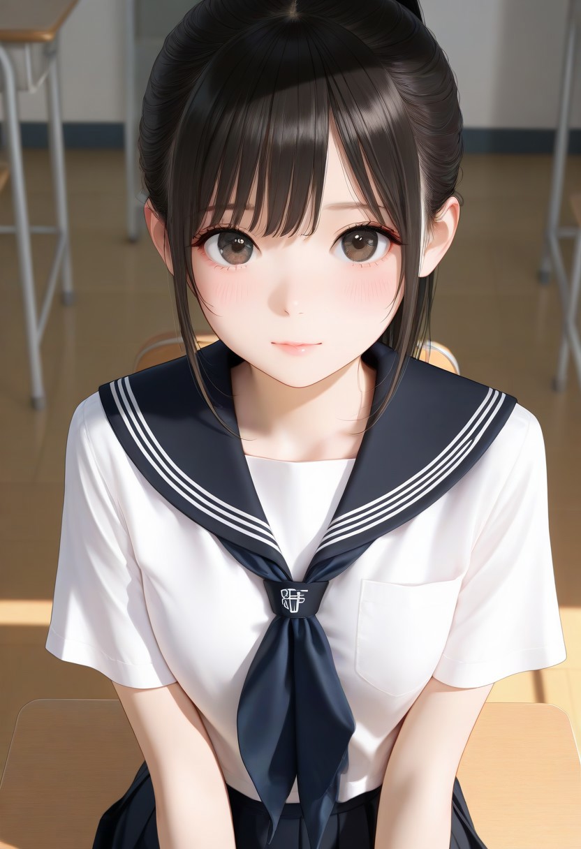 放課後の教室で | の人気AIイラスト・グラビア