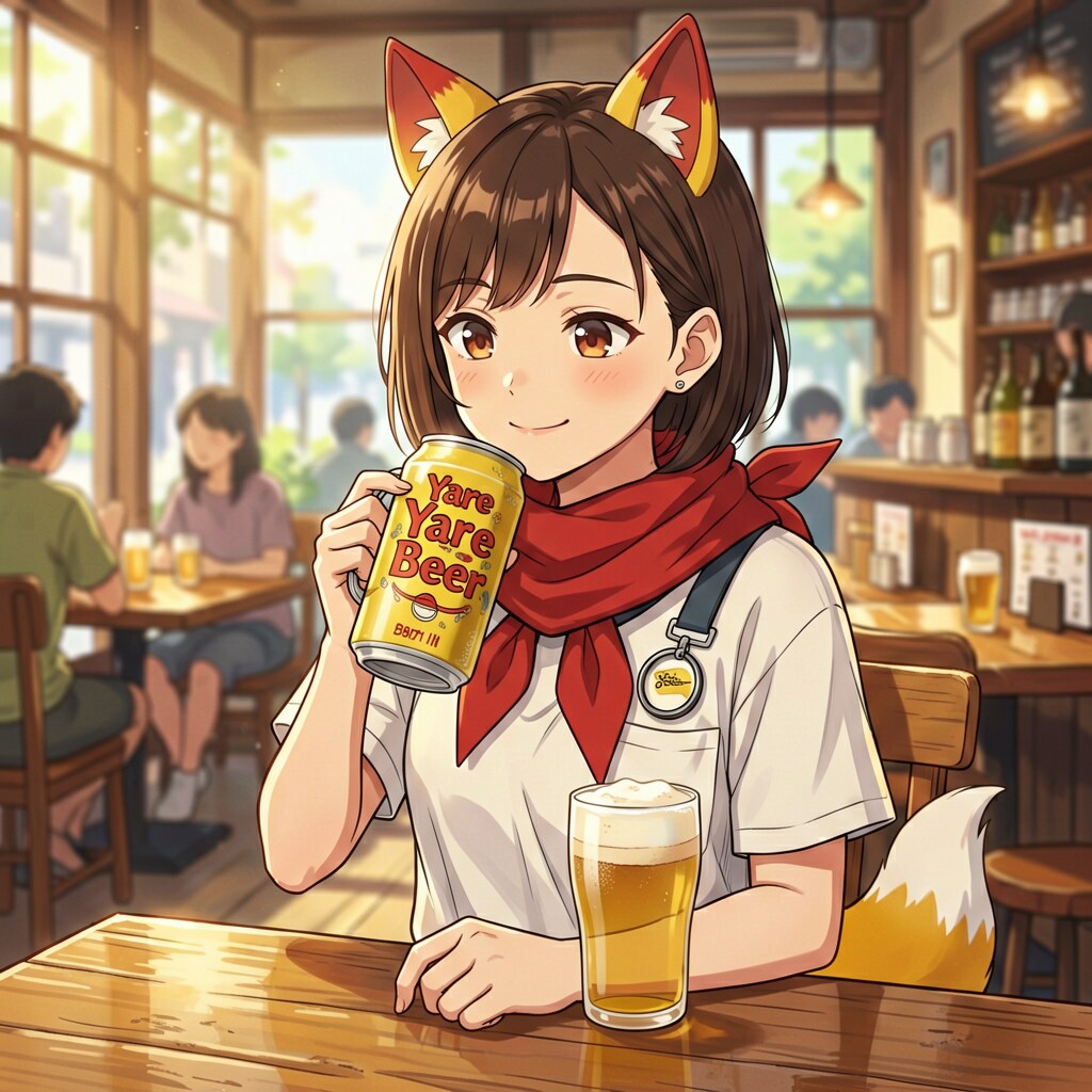 やれやれキツネビール（缶） | の人気AIイラスト・グラビア