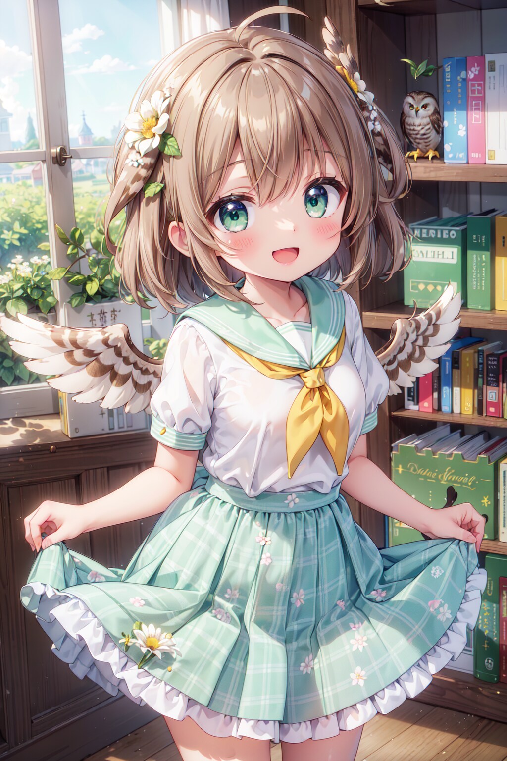 プロフィールの子に制服を着せてみました。