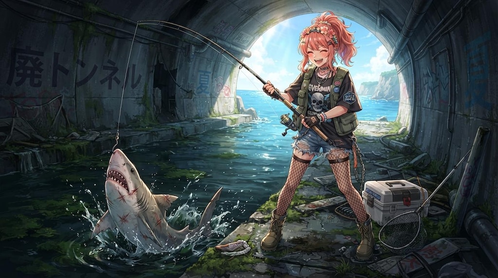 夏の終わりに🦈🎣