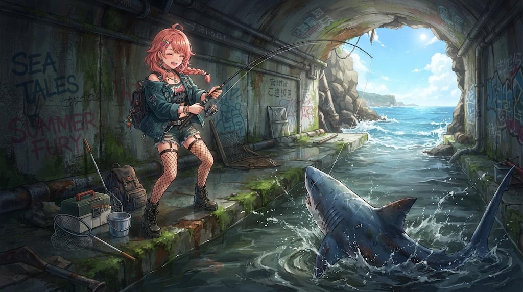夏の終わりに🦈🎣