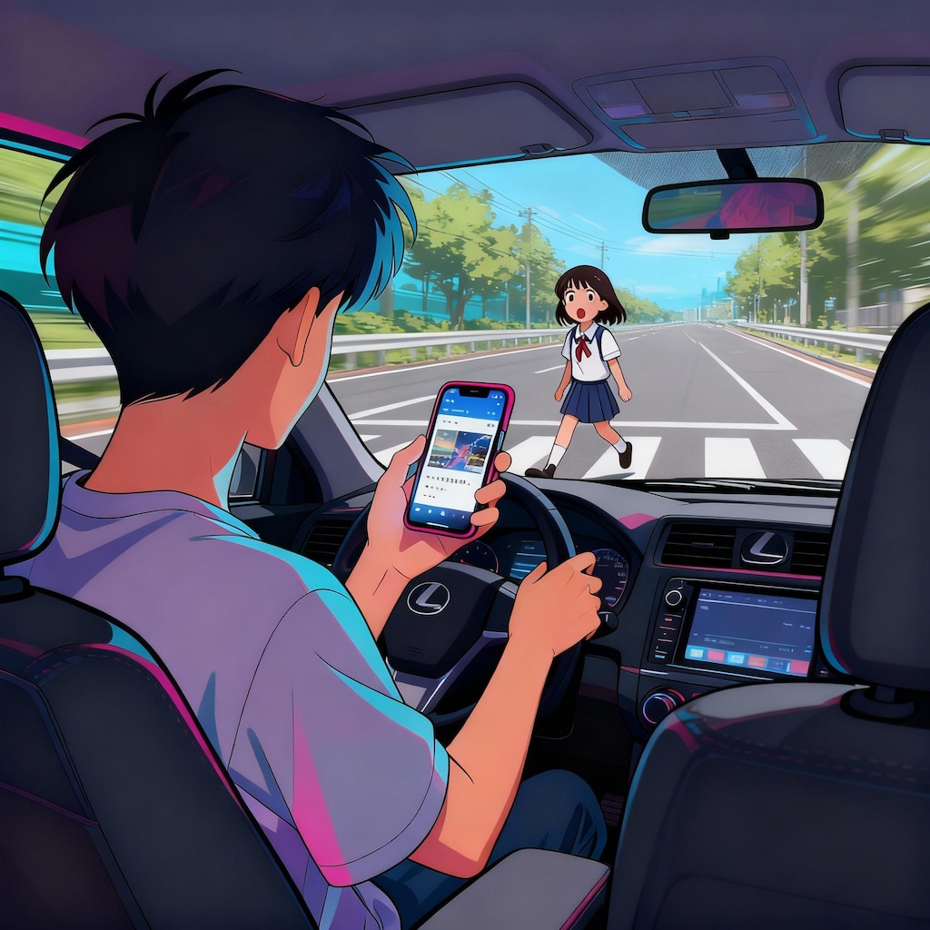 BAD END No.3『スマホ一秒、前科（つみ）一生』