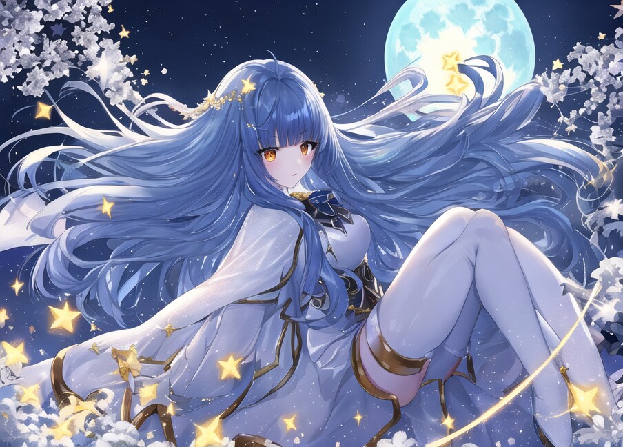 月と少女