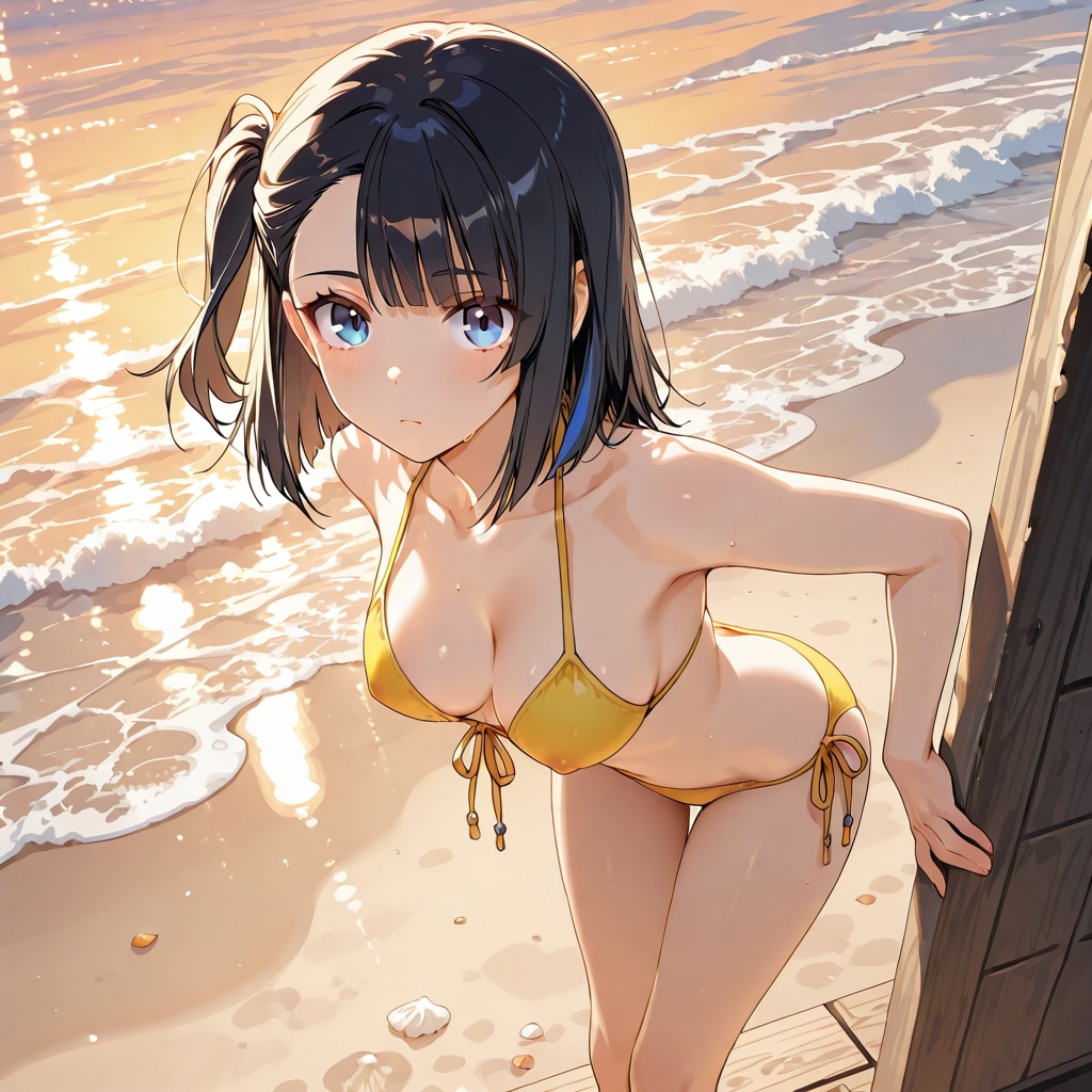 yellow bikini