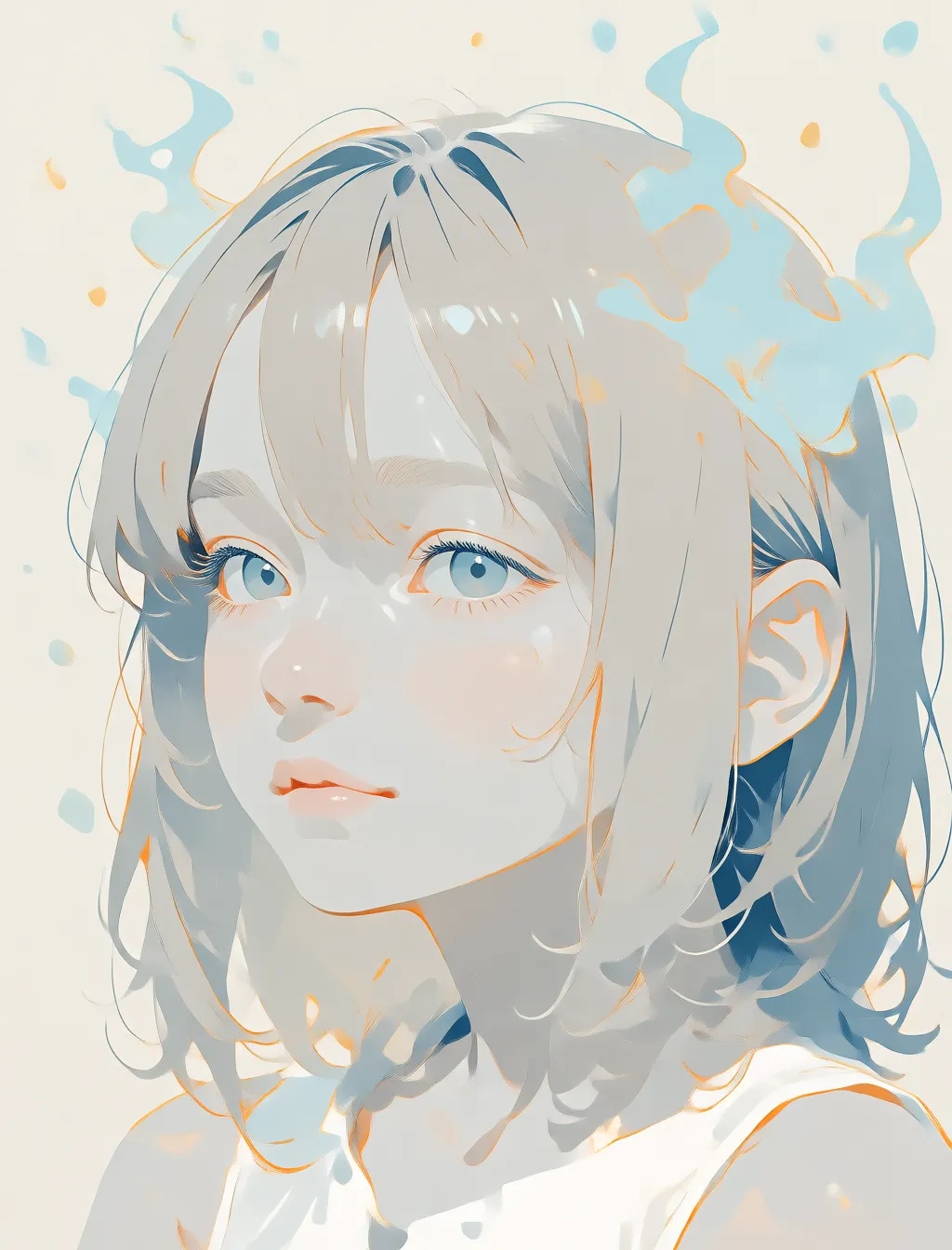 薄目のイラスト