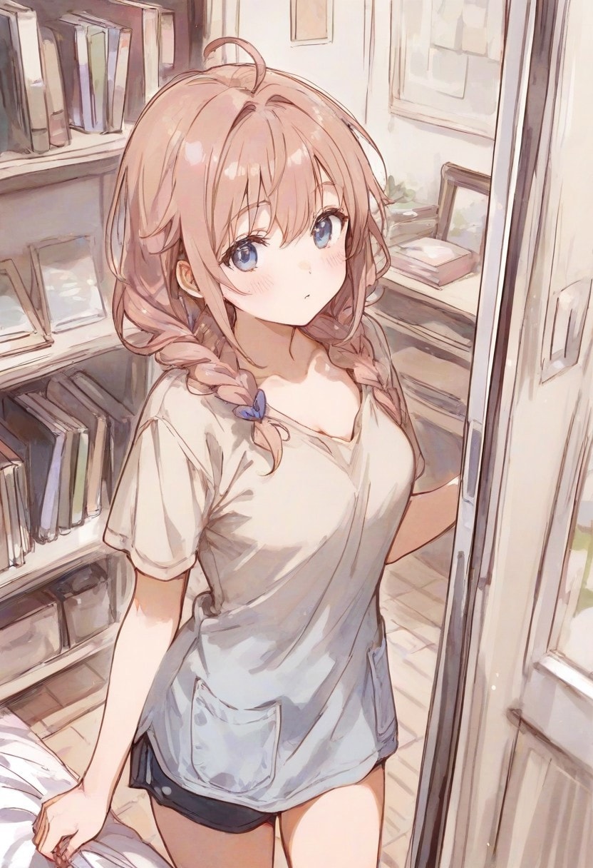 少女の部屋(水彩タッチ)(127)