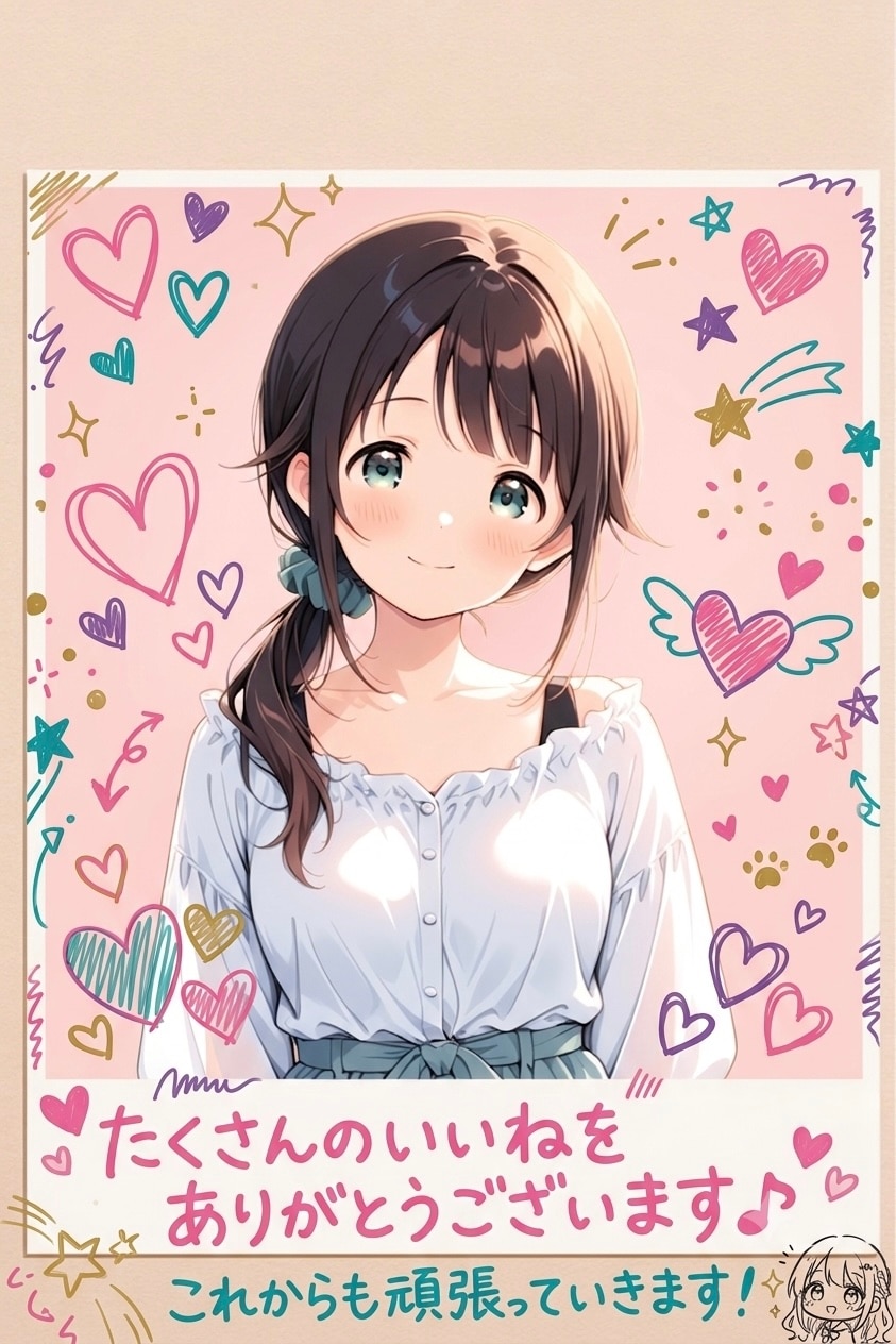 フォト風でも記念イラスト