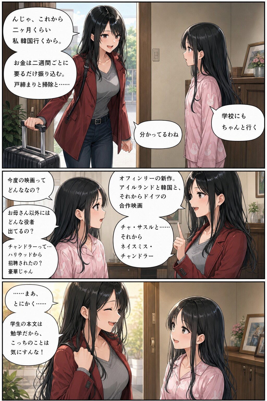 クレールさんは娘の前では仕事の話はあんまりしない