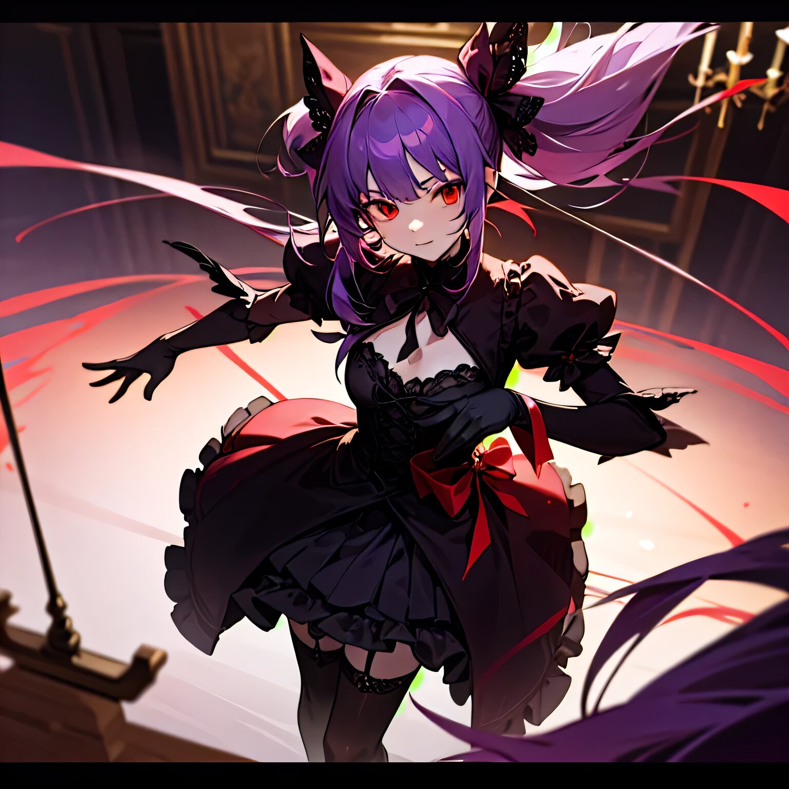 紫髪の吸血鬼 | の人気AIイラスト・グラビア