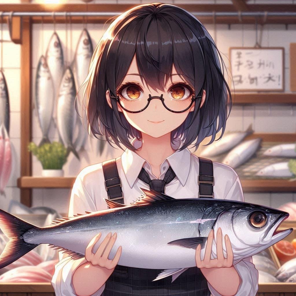 魚市場のおねいさん(*´ω｀*)