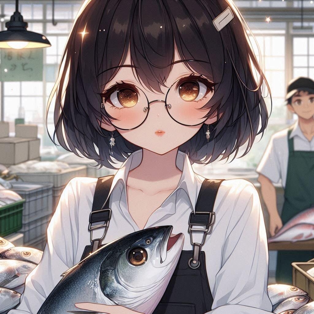 魚市場のおねいさん(*´ω｀*)
