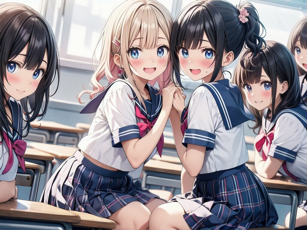 教室でわいわい(*^▽^*)