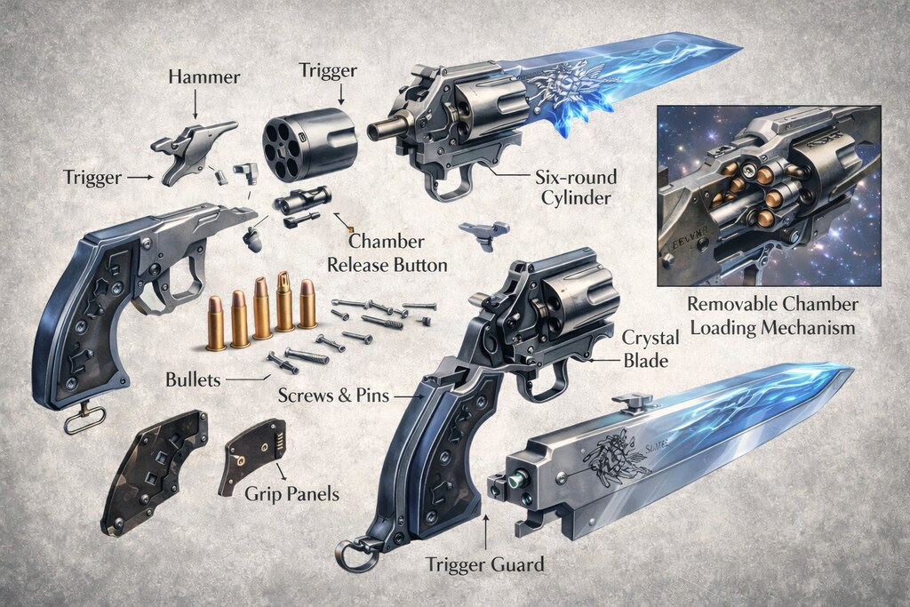 ガンブレード分解図（FF8）