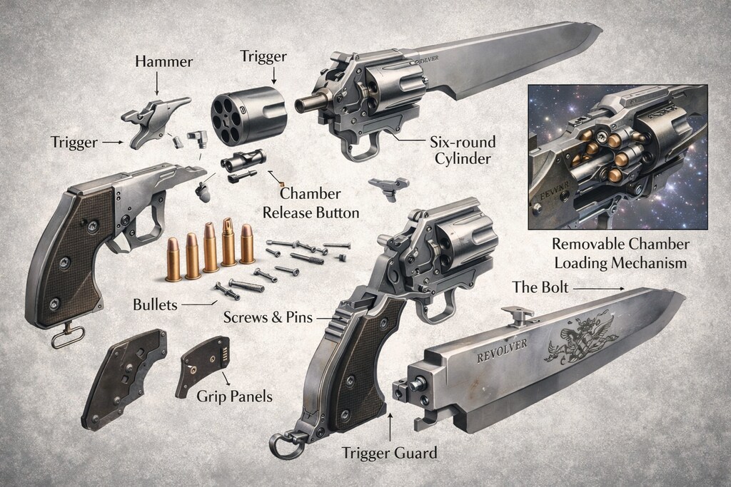 ガンブレード分解図（FF8）