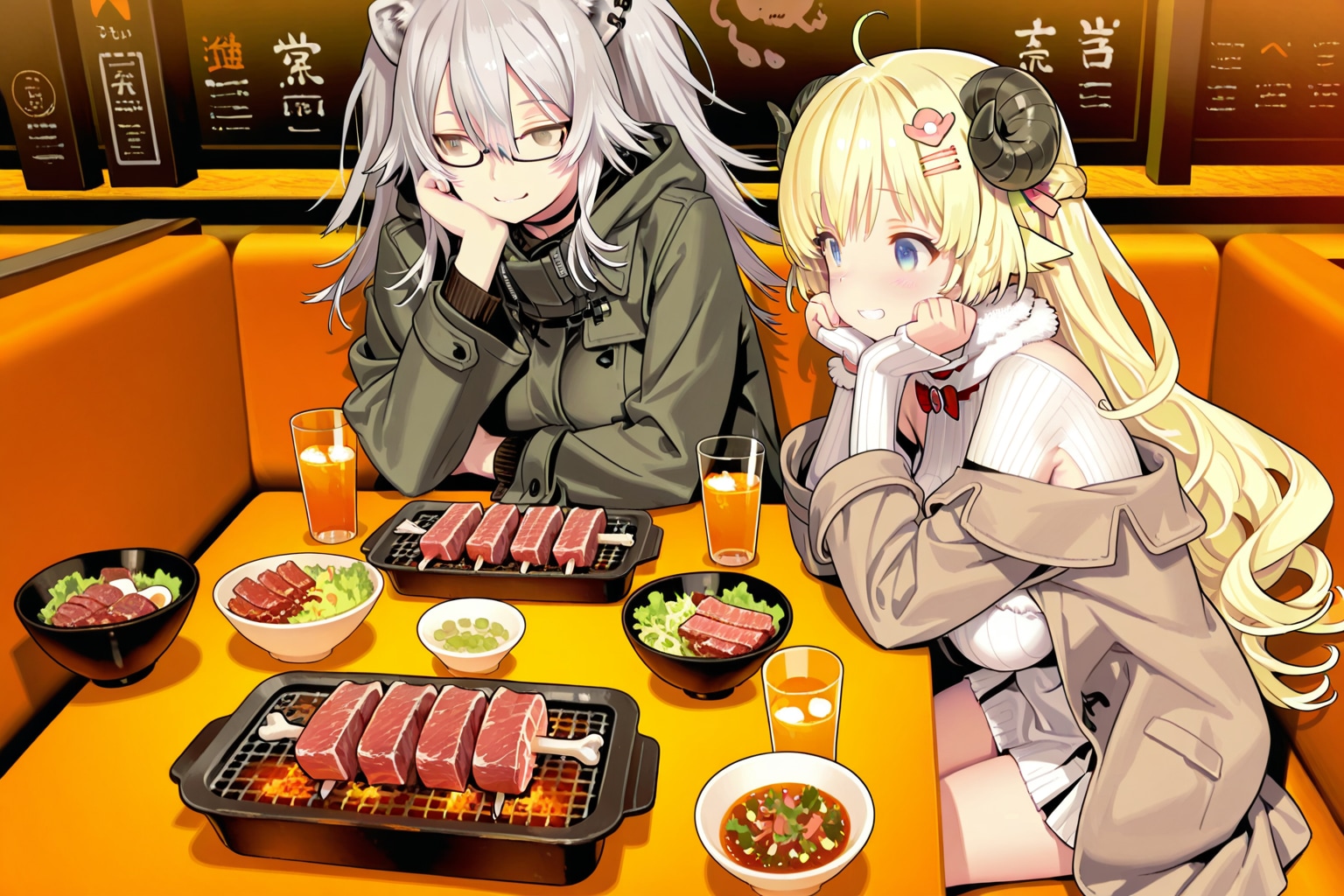 おいしそうなラム焼肉 | の人気AIイラスト・グラビア