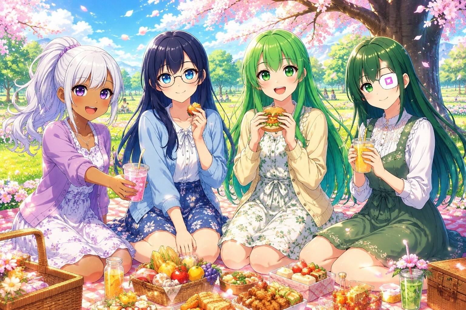 「今日も、今日とてピクニック〜あぁ、ピクニック〜」 | の人気AIイラスト・グラビア