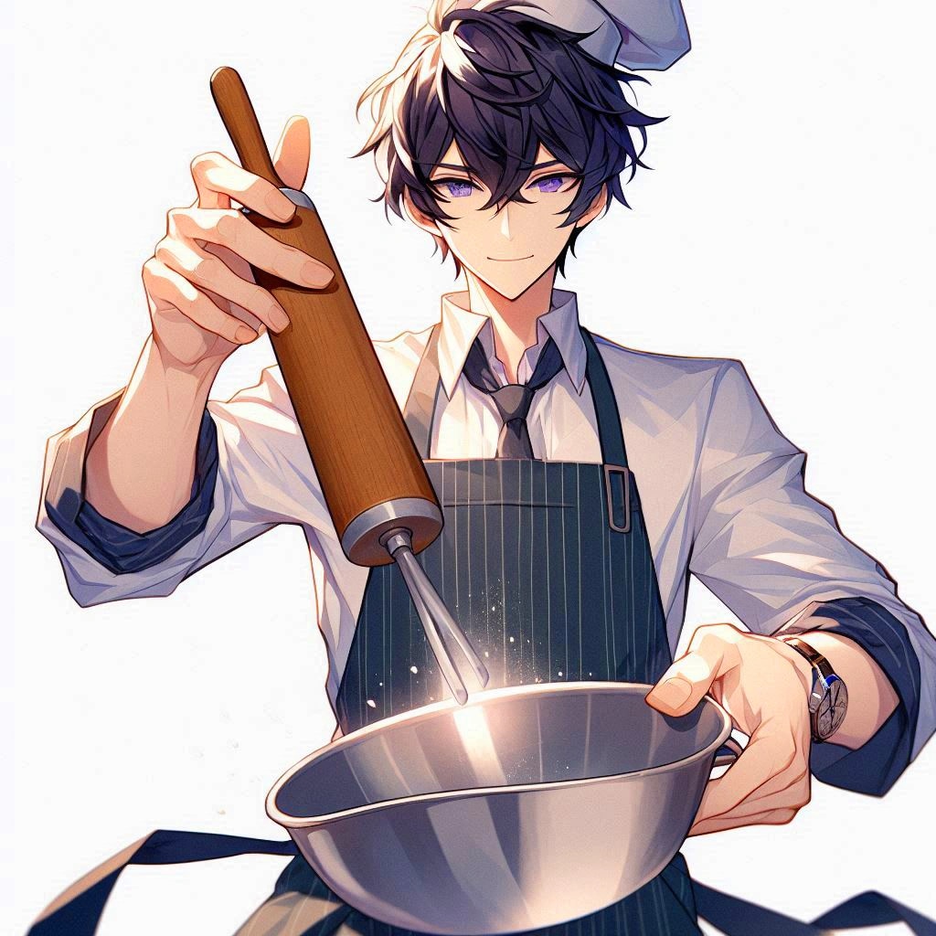 料理をしてる、黒髪短髪男性！！その5-1(10枚)