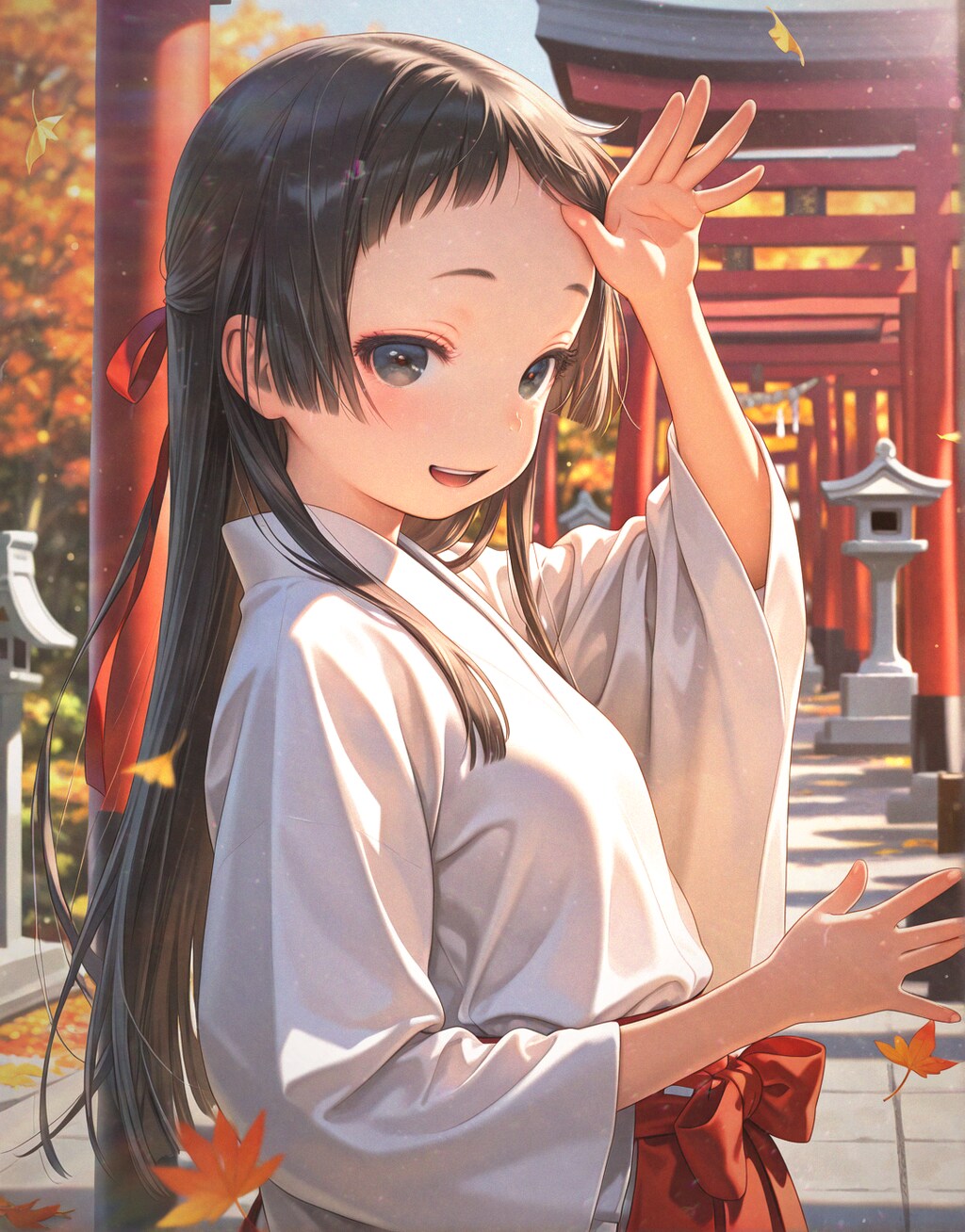 ぱっつんおでこ巫女ちゃん