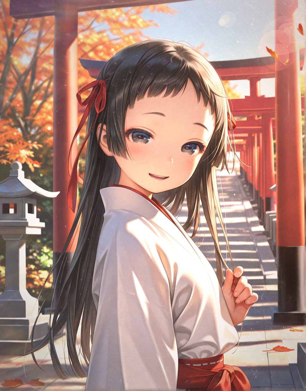 ぱっつんおでこ巫女ちゃん