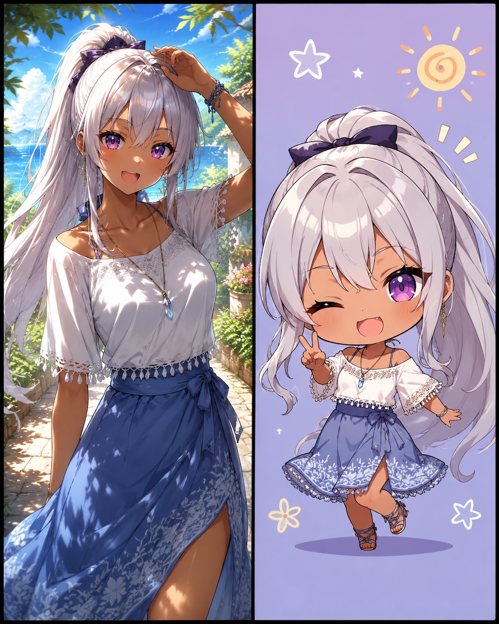 夏のお嬢さん、夏のルキノさん