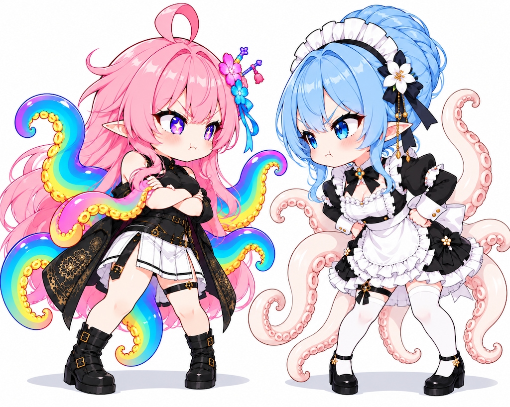 タコエルフとイカエルフの相性