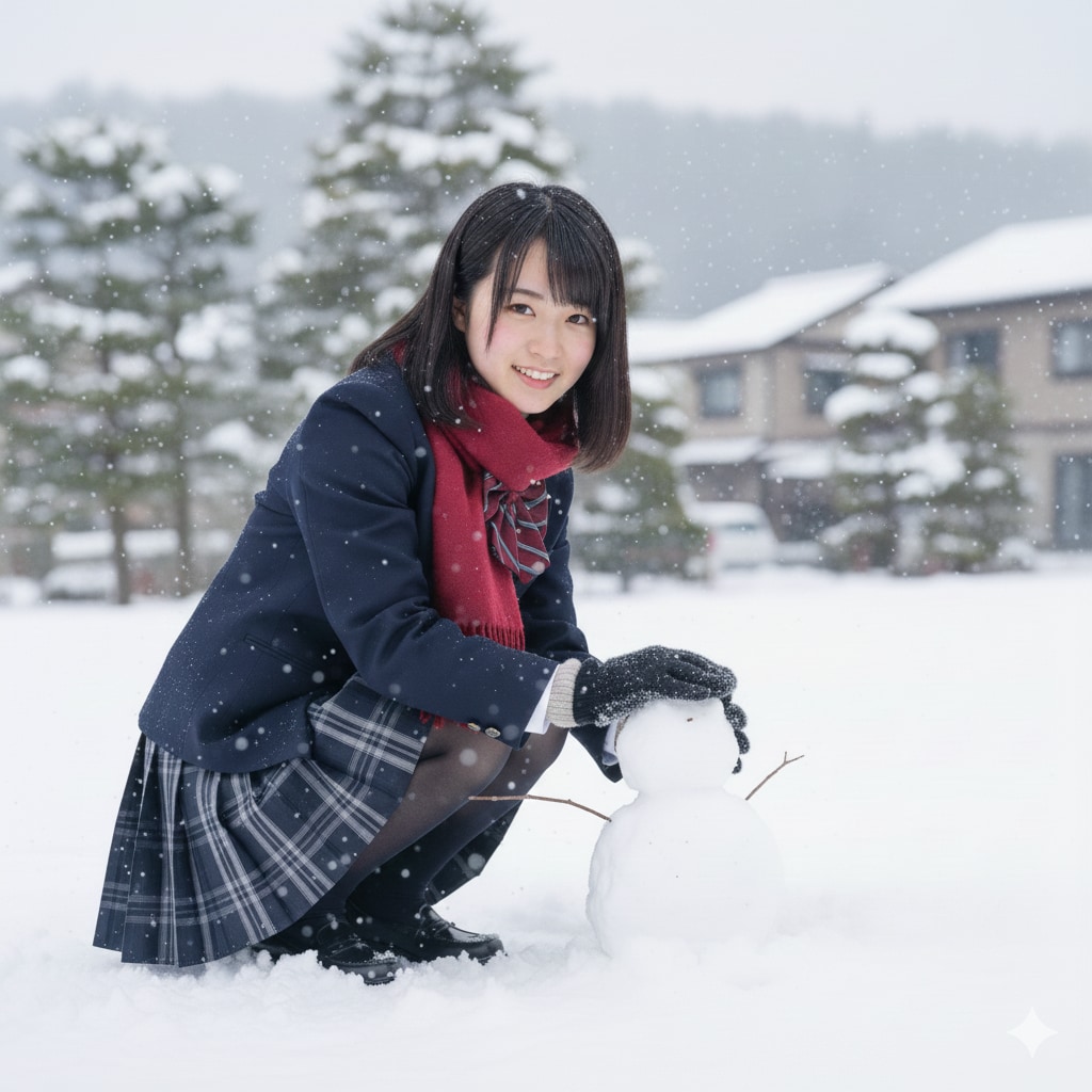 雪だるま女性