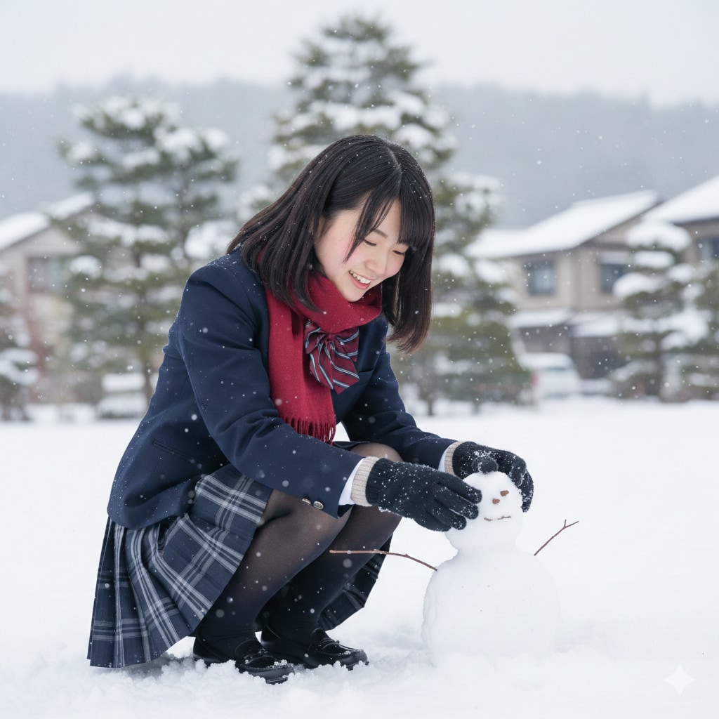雪だるま女性