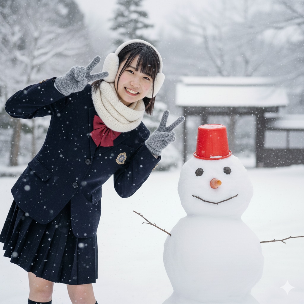 雪だるま女性