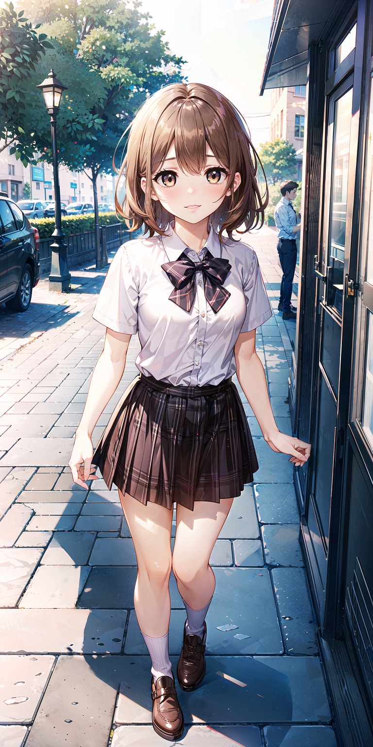 制服少女 117 | の人気AIイラスト・グラビア