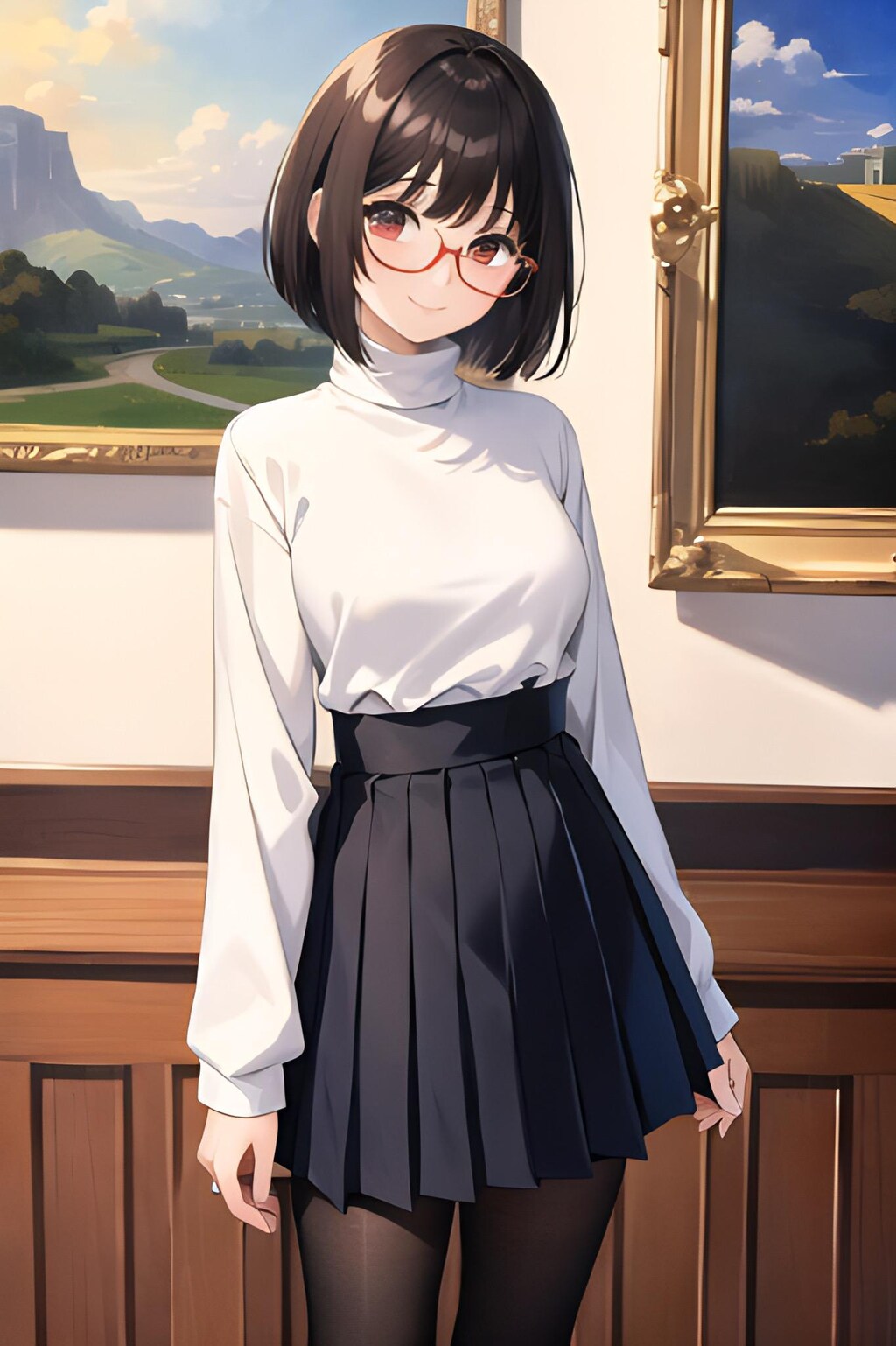 美術館 鑑賞中