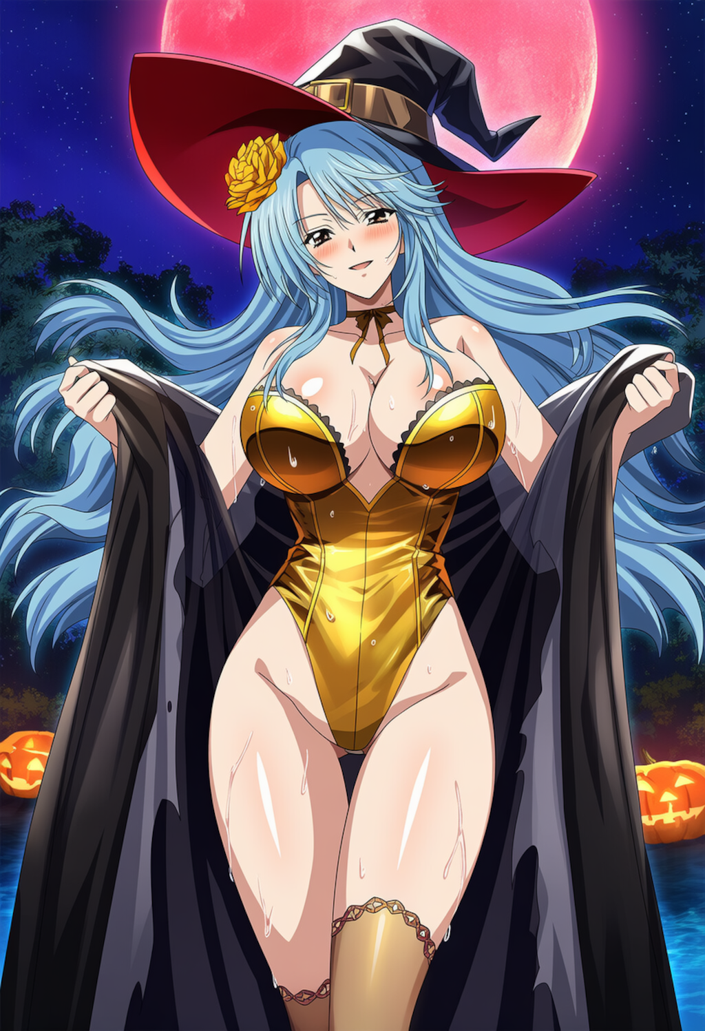 ロックブーケ　水浴びイラスト＋オマケのハロウィンイラスト