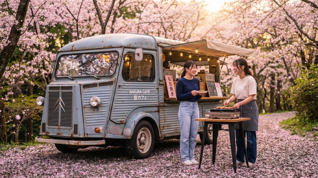 桜のキッチンカー