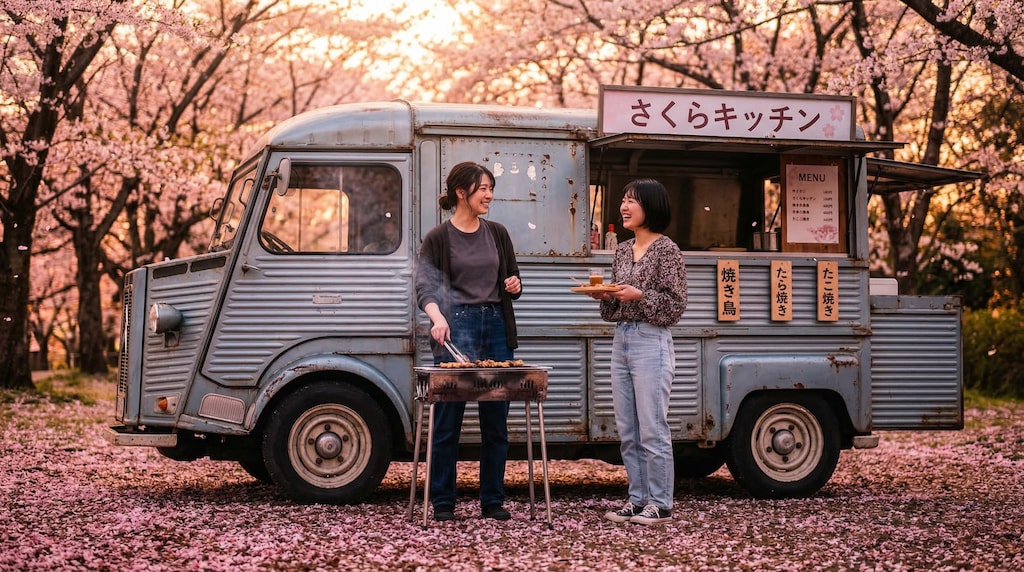 桜のキッチンカー