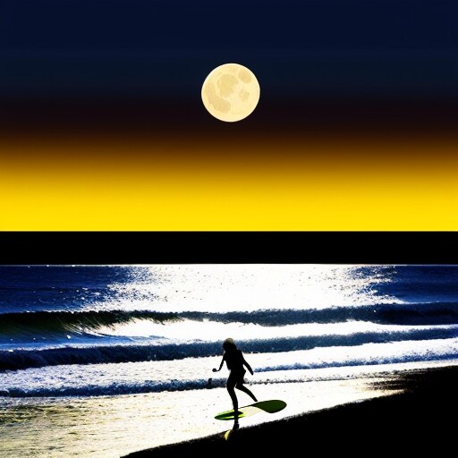 月明かりの海 | の人気AIイラスト・グラビア