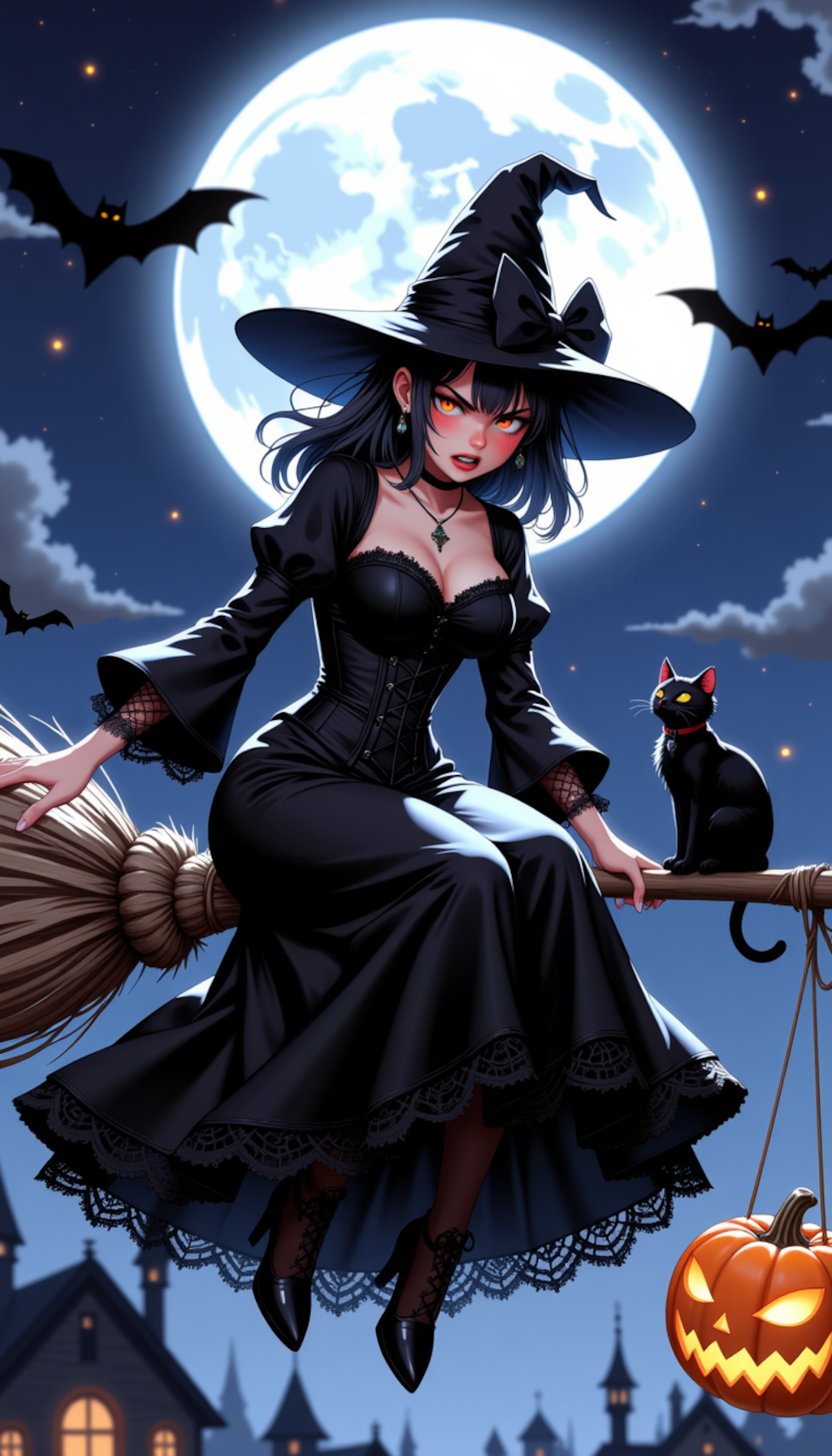 ちょっと怒っちゃってるウィッチ：この間みたいに下から覗いたりしたらカエルにしてやるんだから！