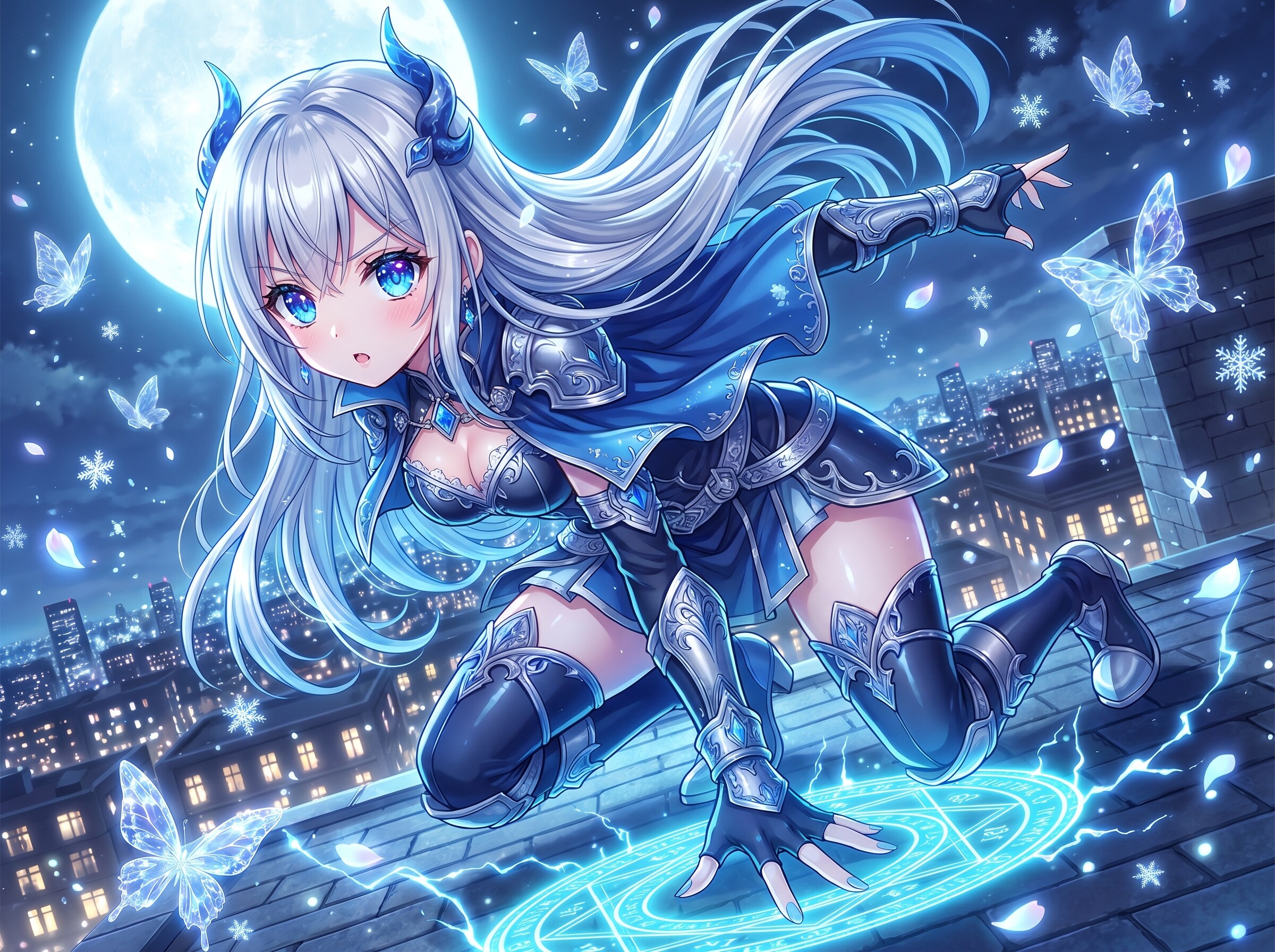 蒼月電輪の跳躍 | の人気AIイラスト・グラビア