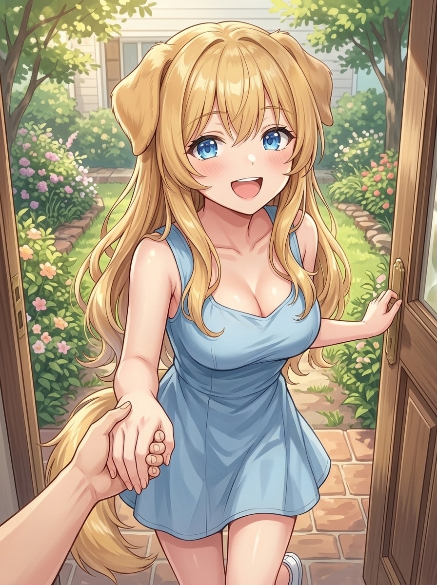 家に来た犬耳少女
