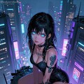 ネオンの雨に溶ける影 - Neon Rebellion in the Rain 2枚目