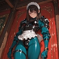 対魔鎧化メイドさん緑 2枚目