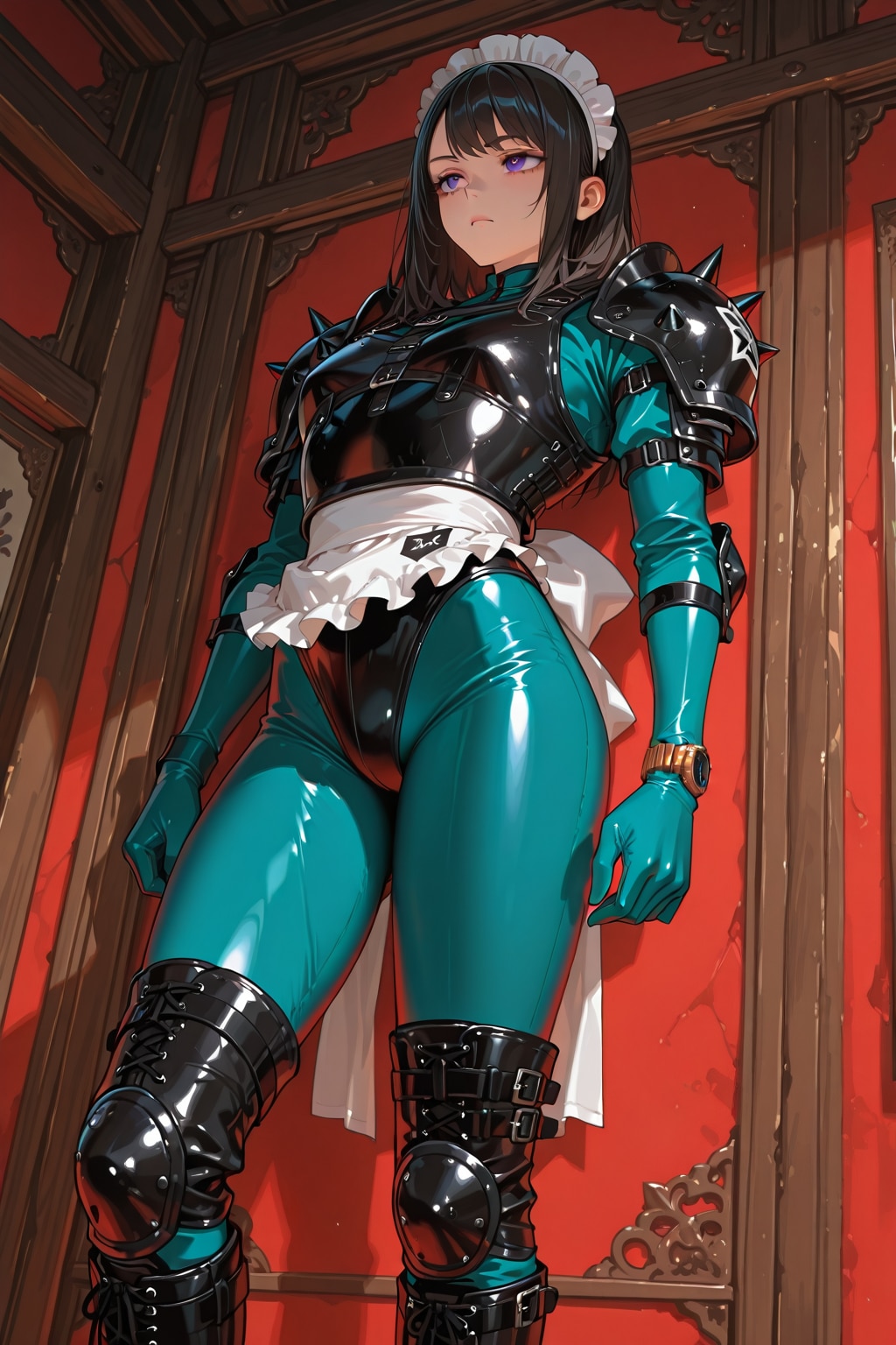 対魔鎧化メイドさん緑