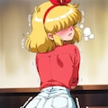 椅子に座る（レトロ調） 2枚目
