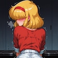 椅子に座る（レトロ調） 4枚目