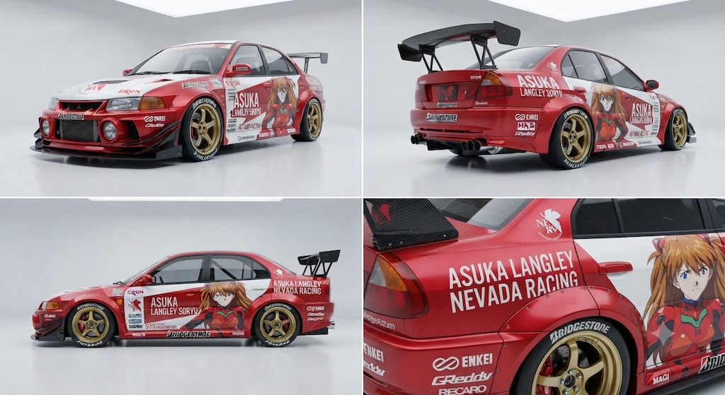 新世紀エヴァンゲリオン痛車ランサーエボリューション4