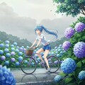 紫陽花の道 サイクリング 3枚目