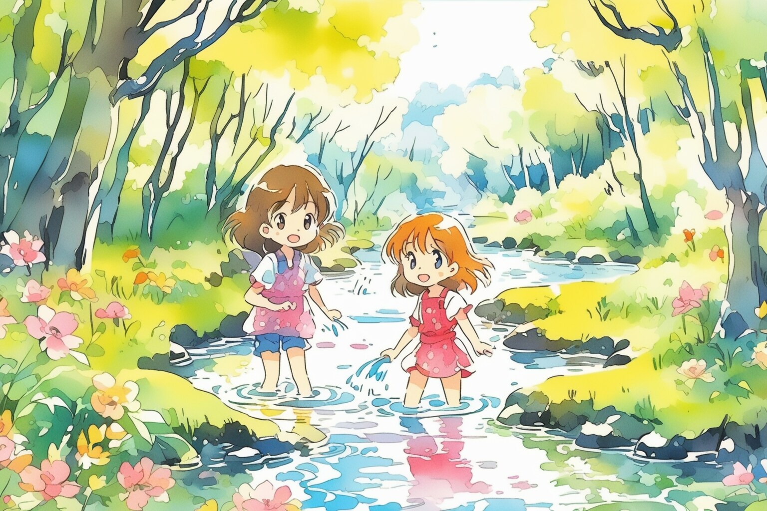 風が流れて月日の彼方あの日二人は少女だった、縄跳び・鬼ごっこ・折り鶴