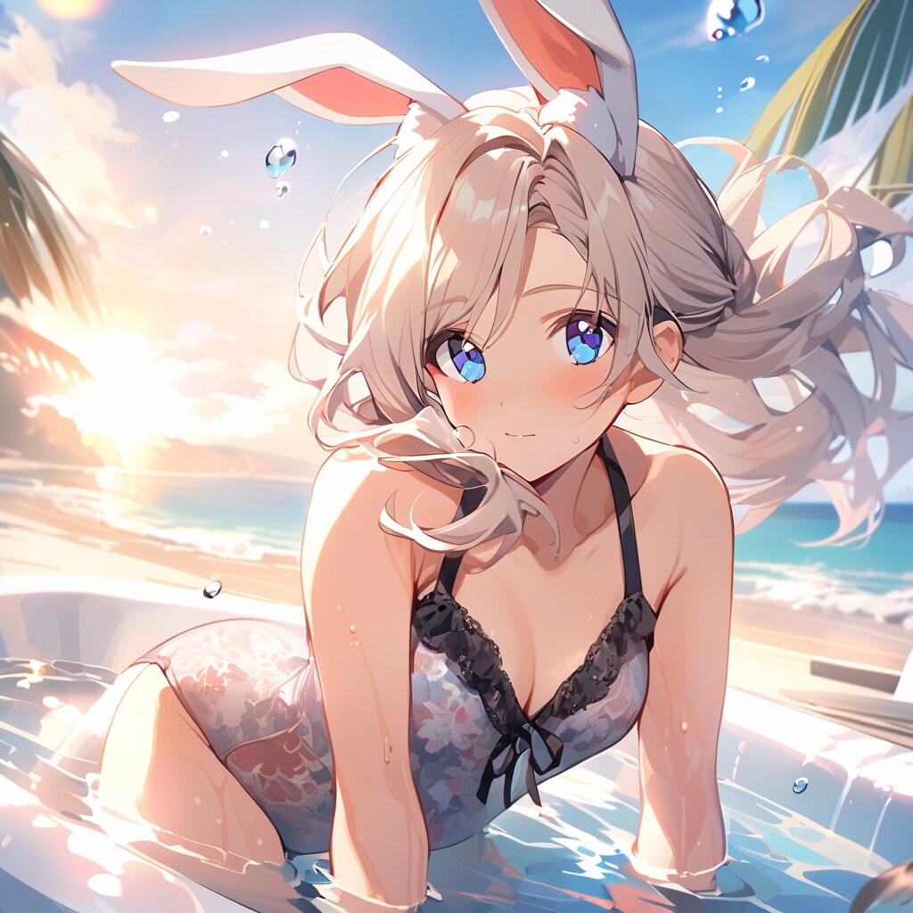 ハヅキの海水浴(？)