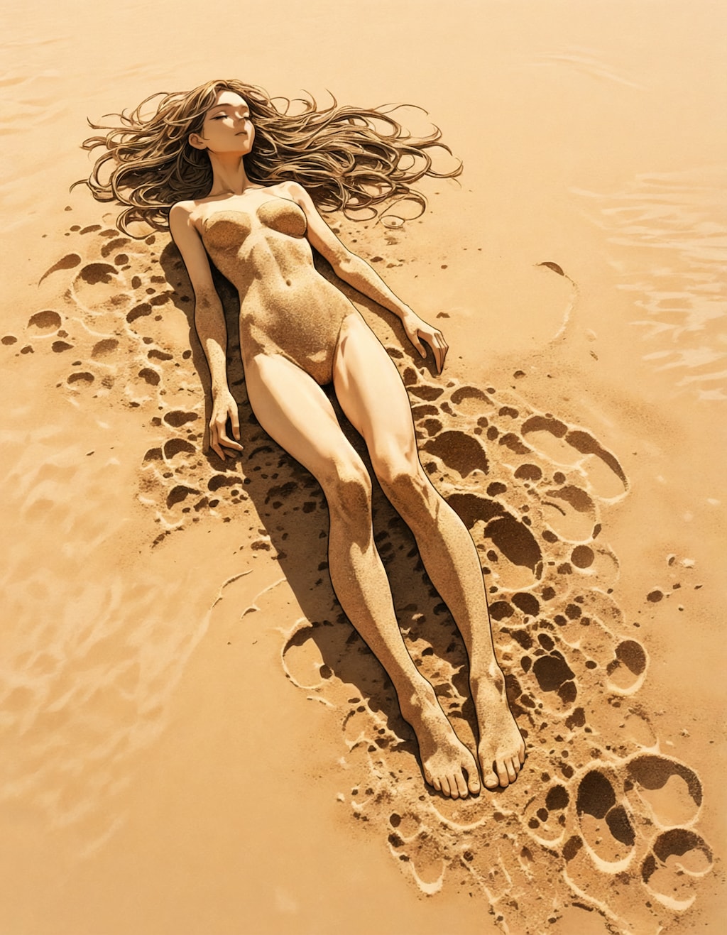 サンドアートを狙って